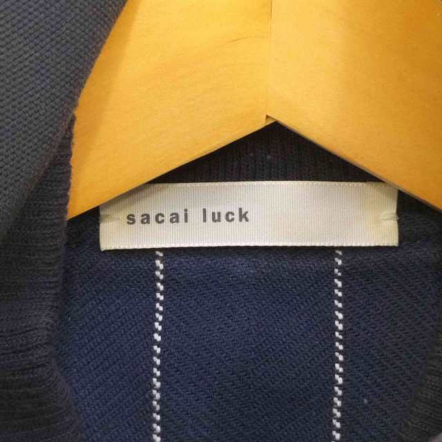 sacai luck(サカイラック) 2way ストライプ ダブルジップブルゾン