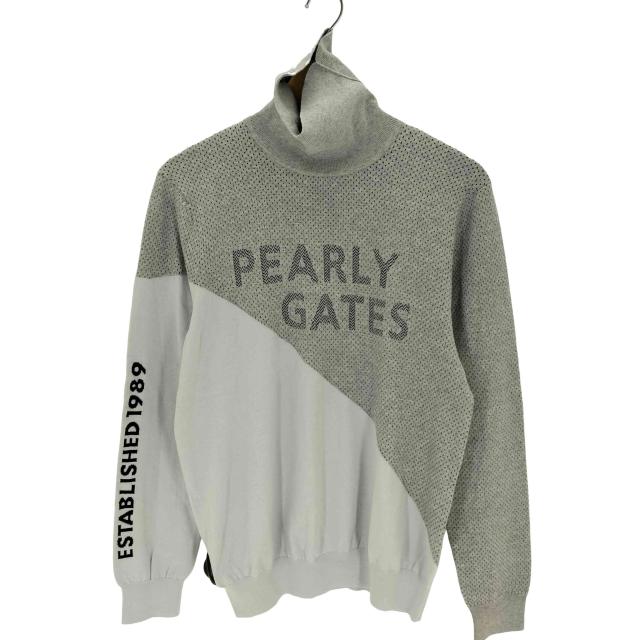 新品 パーリーゲイツ カシミヤタッチコットンタートルネックニット (5)L/紺 新品 パーリーゲイツ カシミヤタッチコットンタートルネックニット (5)L/紺