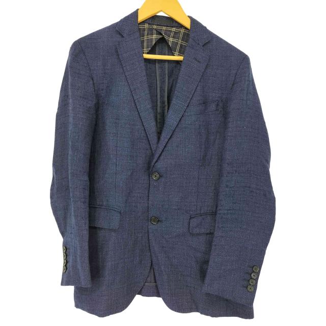BURBERRY BLACK LABEL(バーバリーブラックレーベル) リネン混 2B テーラードジャケット メンズ  M【中古】【ブランド古着バズストア】