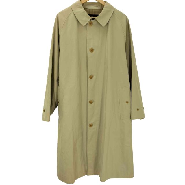 BURBERRY LONDON(バーバリーロンドン) 一枚袖 ステンカラー コート バルマカーン マキシ丈 ロングコート 裏地チェック メンズ import：L 【中古】【ブランド古着バズストア】 24,632円