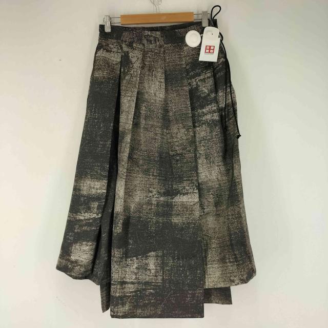 REGULATION Yohji Yamamoto(レギュレーションヨウジヤマモト) 壁面プリント ナイロンタックスカート レディース JPN：2 【中古】【ブランド古着バズストア】