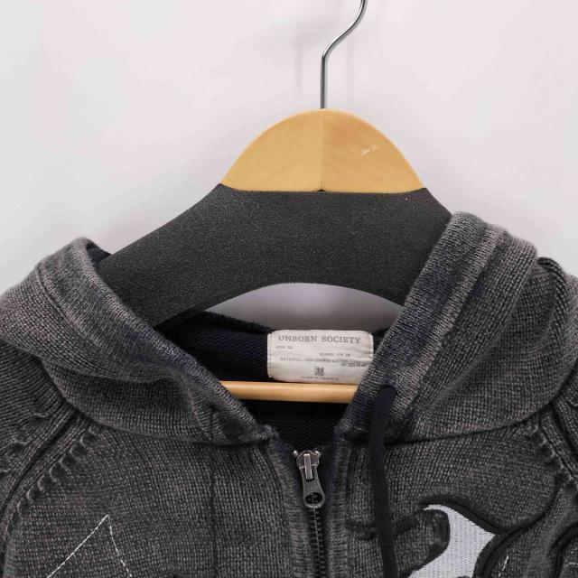 USED古着(ユーズドフルギ) {{UNBORN SOCIETY}} Corporation 7gg Knit Hoodie メンズ import：XL 【中古】【ブランド古着バズストア】_2