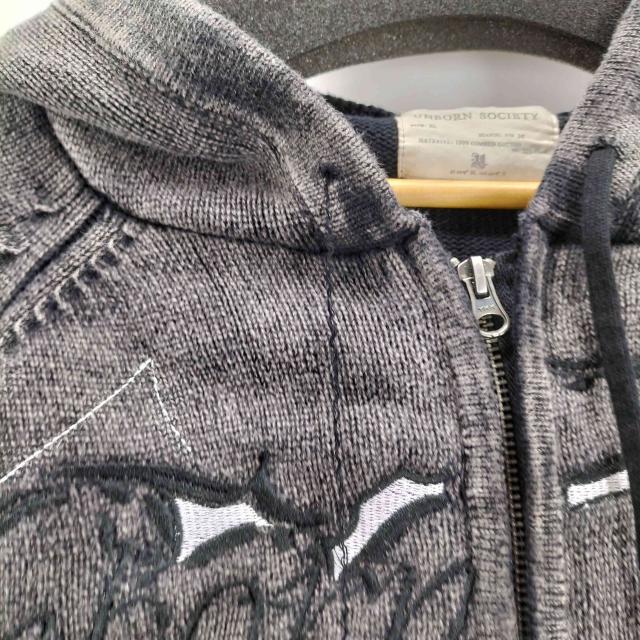 USED古着(ユーズドフルギ) {{UNBORN SOCIETY}} Corporation 7gg Knit Hoodie メンズ import：XL 【中古】【ブランド古着バズストア】_4