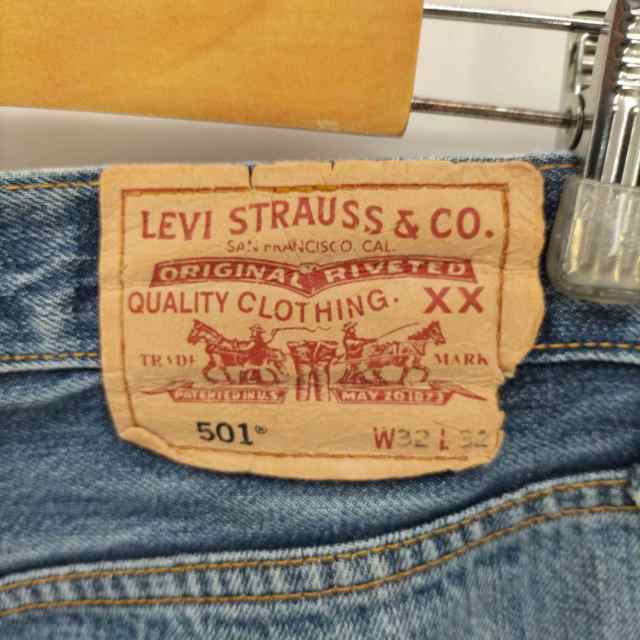 Levis(リーバイス) 00S 501 ダメージ ボタンフライ デニムパンツ 脇割