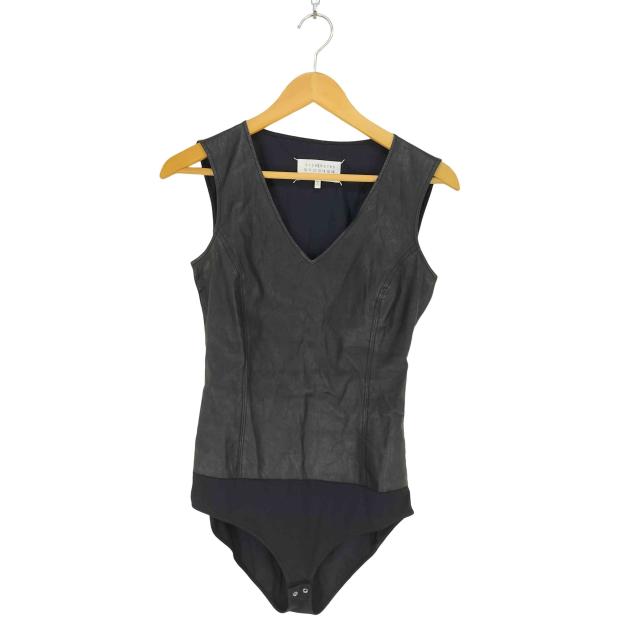 Maison Martin Margiela(メゾンマルタンマルジェラ) 15SS Black Leather Body Suit レディース  40【中古】【ブランド古着バズストア】