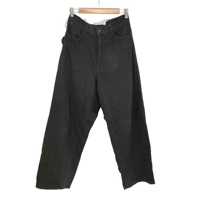 LAD MUSICIAN(ラッドミュージシャン) 23SS 12oz FLAT DENIM TAPERED BAGGY PANTS  BLACK ONE WASH バギーデニムパンツ メンズ JPN：44 【中古】【ブランド古着バズストア】