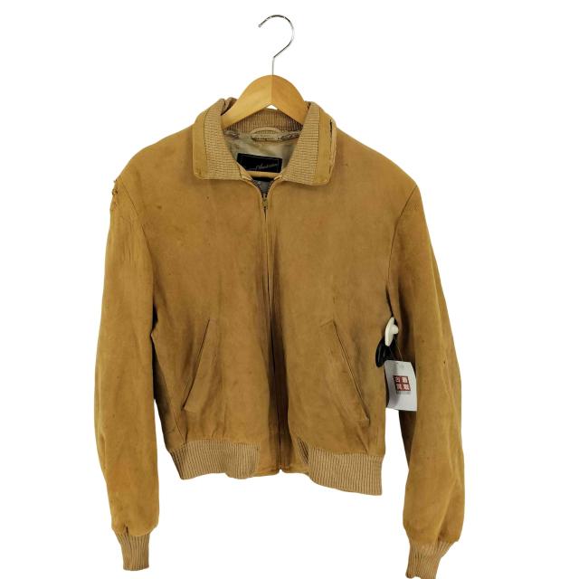 USED古着(ユーズドフルギ) 60s〜 BREIER OF AMSTERDAM 棒talon スエードレザー ジップアップジャケット メンズ JPN：42 【中古】【ブランド古着バズストア】