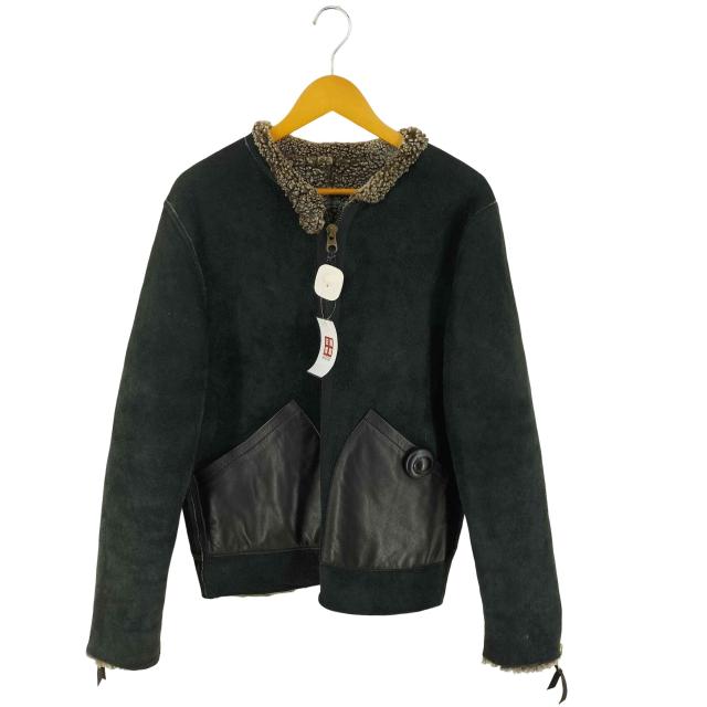 BEAMS＋(ビームスプラス) USA製 Mouton Leather Flight Jacket メンズ  XL【中古】【ブランド名古着バズストア】