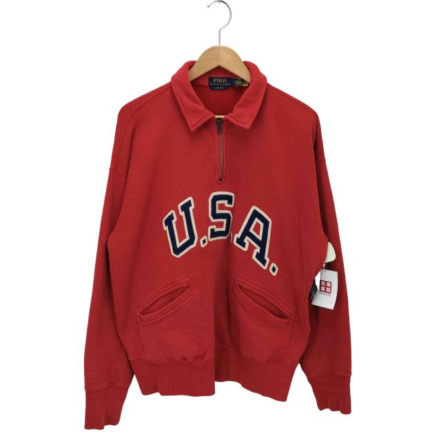 POLO RALPH LAUREN(ポロラルフローレン) VINTAGE FIT USA HALF ZIP SWEAT メンズ JPN：M 【中古】【ブランド古着バズストア】