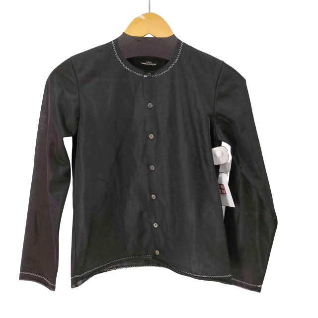 tricot COMME des GARCONS(トリココムデギャルソン) AD1998 ナイロンノーカラーブラウス レディース 表記無 【中古】【ブランド古着バズストア】