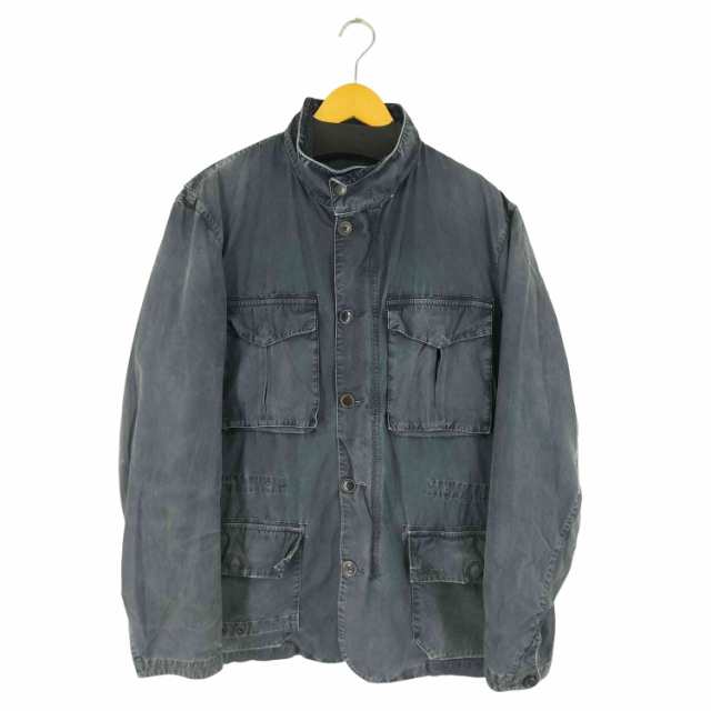 Barbour(バブアー) Solant Jacket Navy M65型 メンズ JPN：XXL 【中古】【ブランド古着バズストア】