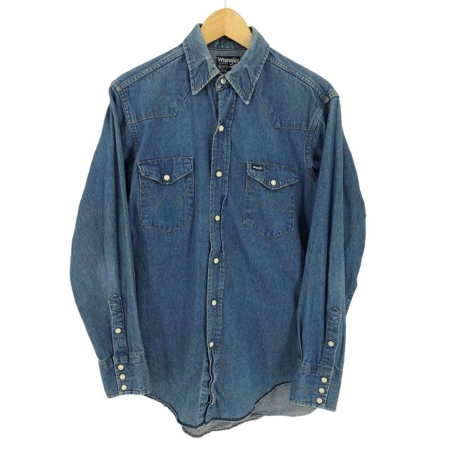 Wrangler(ラングラー) MADE IN USA デニムウエスタンシャツ EXTRA LONG TAILS メンズ  15 1/2 x 33【中古】【ブランド古着バズストア】の通販は