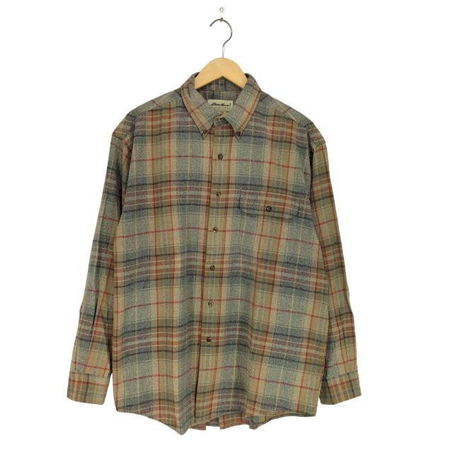 Eddie Bauer(エディーバウアー) 90s 白タグ マドラスチェック フラップポケット ボタンダウンシャツ メンズ import：M 【中古】【ブランド古着バズストア】