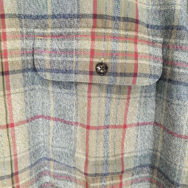 Eddie Bauer(エディーバウアー) 90s 白タグ マドラスチェック フラップポケット ボタンダウンシャツ メンズ import：M 【中古】【ブランド古着バズストア】_3