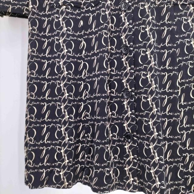 BURBERRY LONDON(バーバリーロンドン) 総柄 シルク100 チュニックシャツワンピース レディース  38【中古】【ブランド古着バズストア】 BURBERRY LONDON(バーバリーロンドン) 総柄 シルク100 チュニック