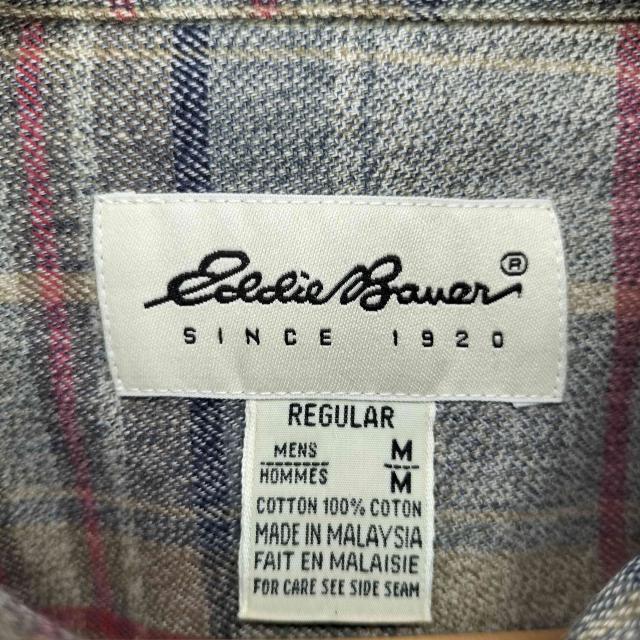 Eddie Bauer(エディーバウアー) 90s 白タグ マドラスチェック フラップポケット ボタンダウンシャツ メンズ import：M 【中古】【ブランド古着バズストア】_5