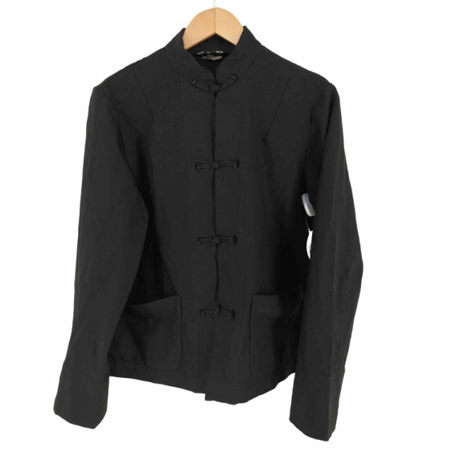 BLACK COMME des GARCONS(ブラックコムデギャルソン) AD2013 染色加工 ポリエステルチャイナジャケット レディース JPN：S 【中古】【ブ