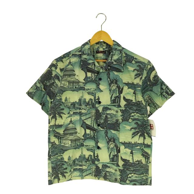 SUN SURF(サンサーフ) BEST VIEW OF NEW YORK COTTON TYPEWRITER OPEN SHIRT メンズ import：L 【中古】【ブランド古着バズストア】