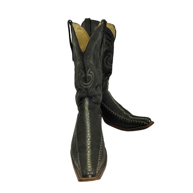 USED古着(ユーズドフルギ) {{CARRETS BOOT INC}} パイソン スクエアトゥ ウエスタンブーツ メンズ UK：9.5A 【中古】【ブランド古着バズストア】
