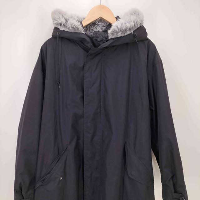 美品【バーバリーブラックレーベル】ラムレザー モッズコート ファー付き 黒 BURBERRY BLACK LABEL - 美品 バーバリー ブラックレーベル