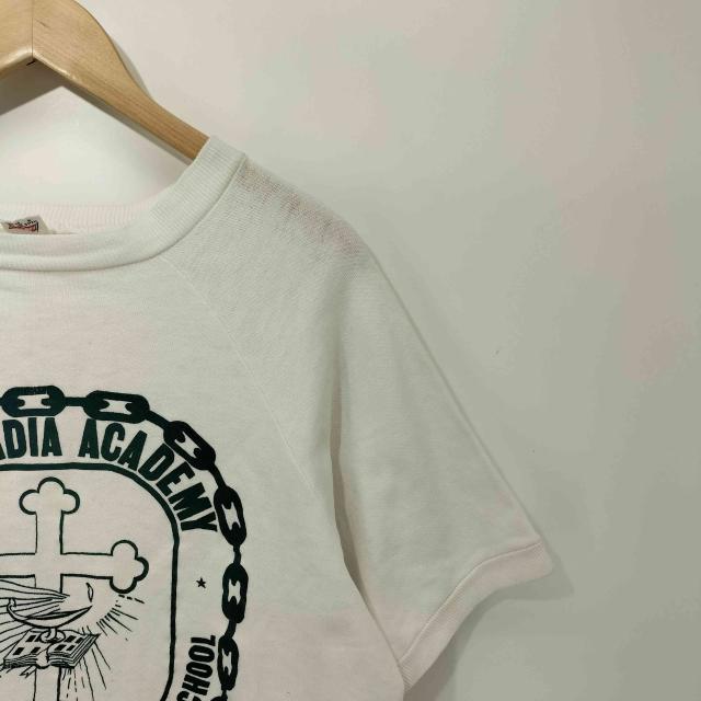 Hanes(ヘインズ) Sport 60s vintage フロッキープリント ラグラン 半袖 スウェット メンズ import：M 【中古】【ブランド古着バズストア】_2