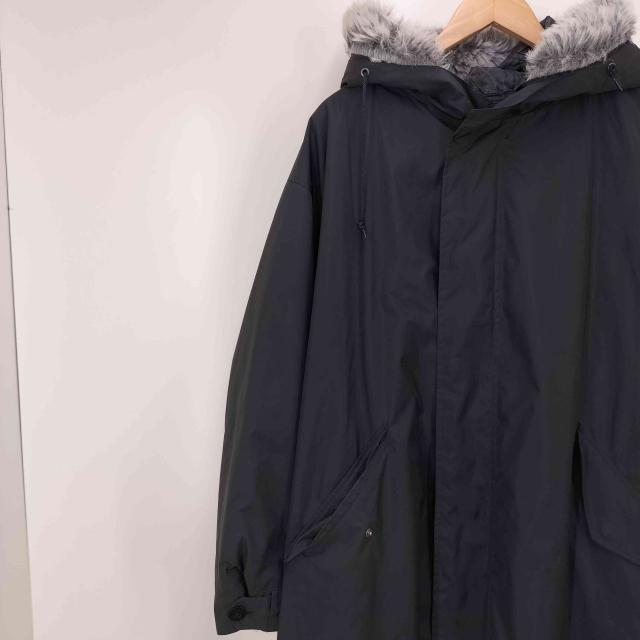 美品【バーバリーブラックレーベル】ラムレザー モッズコート ファー付き 黒 BURBERRY BLACK LABEL - 美品 バーバリー ブラックレーベル