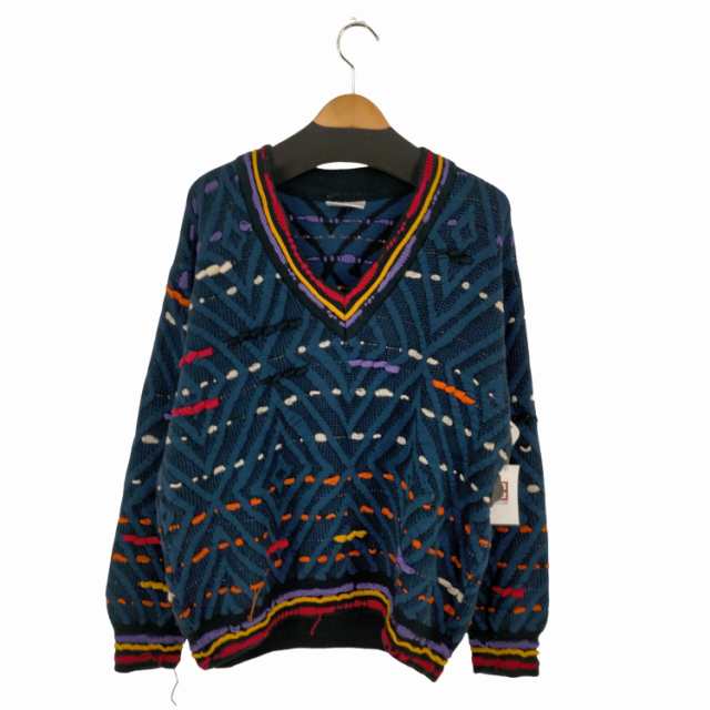 COOGI(クージー) Vネック 3Dニット メンズ import：L 【中古】【ブランド古着バズストア】