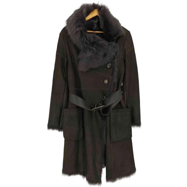 Karl Donoghue(カール ドノヒュー) TOSCANA LAMBSKIN COAT WITH NATURAL EDGES ラムスキン ムートンコート レディース import：S 【中古】【ブランド古着バズストア】