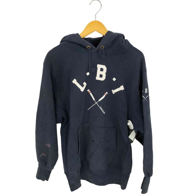 Champion(チャンピオン) 90S USA製 刺繍タグ REVERSE WEAVE  L.B.I カレッジプリント プルオーバーパーカー  メンズ import：XL 【中古】【ブランド古着バズストア】の通販は