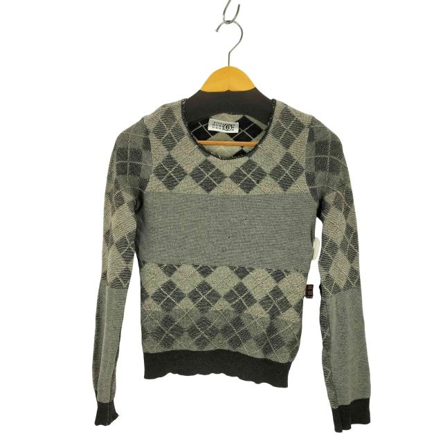MM6 Maison Martin Margiela(エムエムシックスメゾンマルタンマルジェラ) ここのえ期 アーガイルニット レディース import：L 【中古】【ブランド古着バズストア】