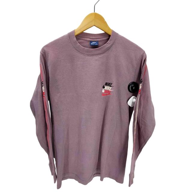 NIKE(ナイキ) 80S 紺タグ ロゴ3連 プリント L/S Tシャツ メンズ import：M 【中古】【ブランド古着バズストア】