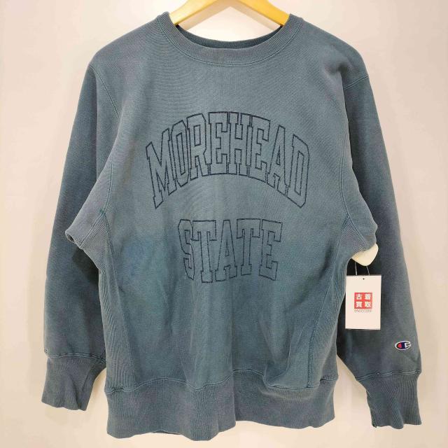 Champion(チャンピオン) 90s USA製 リバースウィーブ MOREHEAD STATE カレッジ クルーネックスウェット メンズ import：L 【中古】【ブランド古着バズストア】