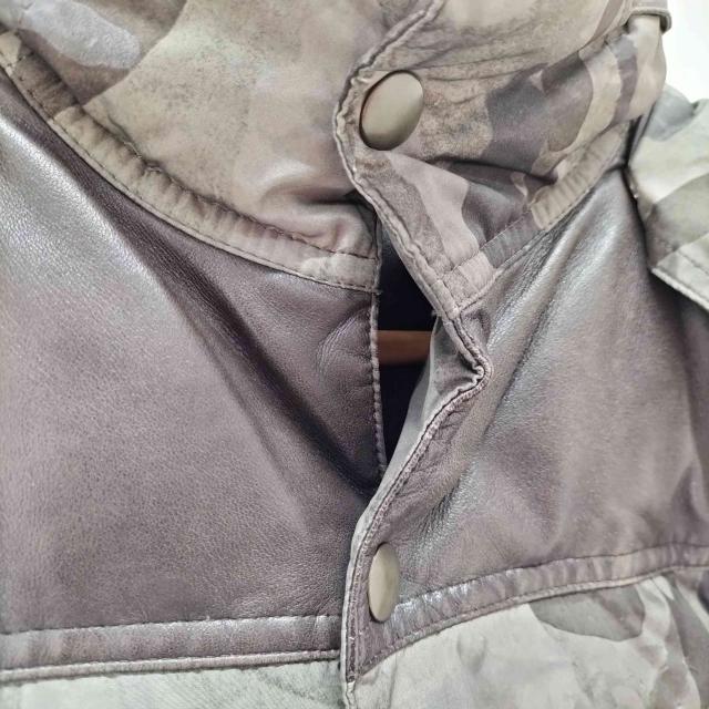 AKM(エーケイエム) LIMONTA NYLON CAMO LEATHER MOUNTAIN DOWN