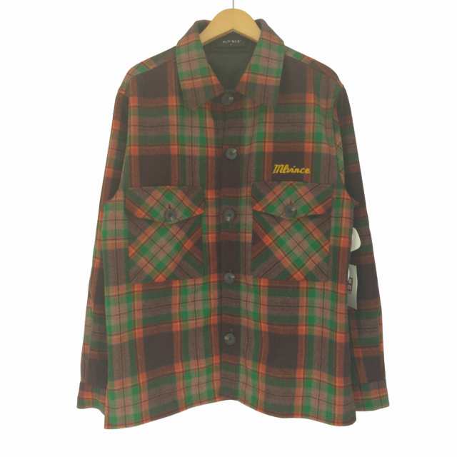 USED古着(ユーズドフルギ) {{MLVINCE}} WOOL CHECK JACKET ウール チェック ジャケット チェーンステッチロゴ メンズ import：M 【中古