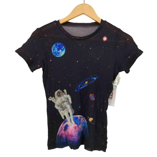 me ISSEY MIYAKE(ミー イッセイミヤケ) 07AW 宇宙柄 S/S クルーネック カットソー レディース 表記無 【中古】【ブランド古着バズストア】
