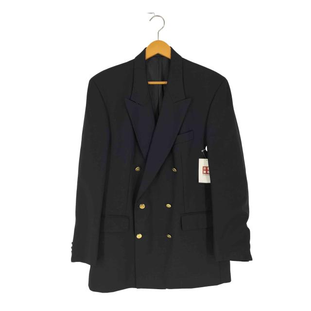 BURBERRYS(バーバリーズ) イングランド製 金ボタン ダブル 紺ブレザー ビッグサイズ メンズ  52R【中古】【ブランド古着バズストア】