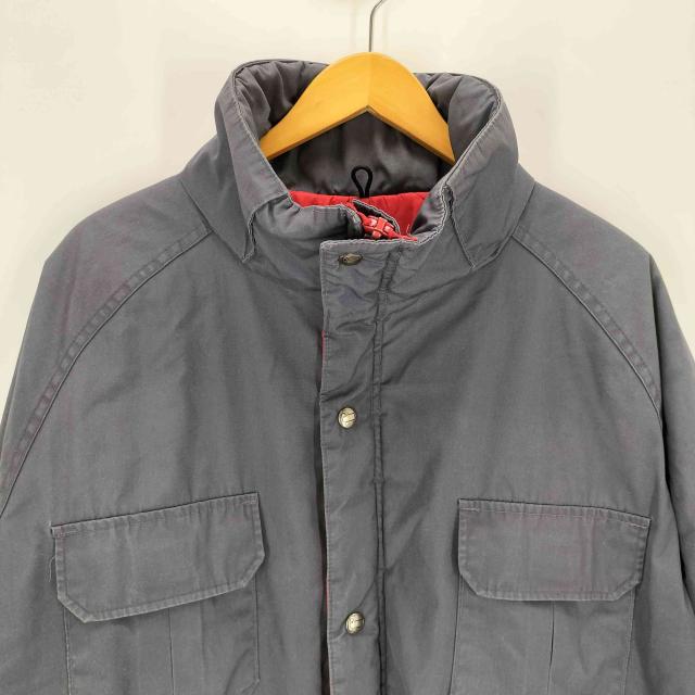 古着 ジャケット 80s USA製 WoolRich 裏地チェック 60/40 クロス マウンテン パーカー マンパ 紺 L 古着 80s vintage 古着 ビンテージ ウールリッチ USA製 WOOLRICH マウンテン