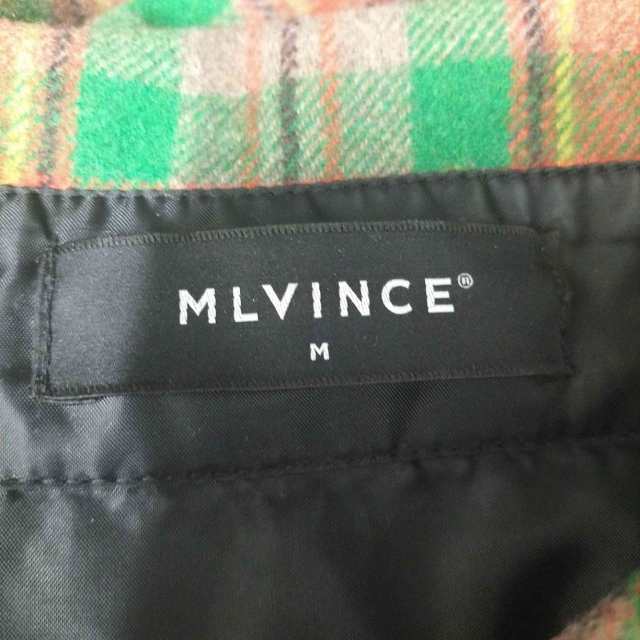 USED古着(ユーズドフルギ) {{MLVINCE}} WOOL CHECK JACKET ウール チェック ジャケット チェーンステッチロゴ メンズ import：M 【中古