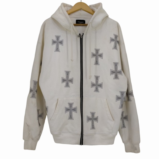 UNKNOWN LONDON(アンノウン ロンドン) Cross Rhinestone Zip Up Hoodie