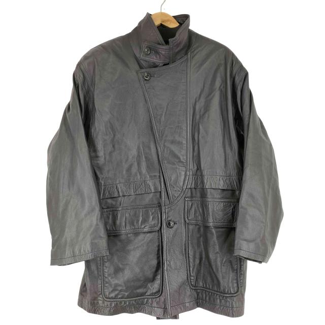 USED古着(ユーズドフルギ) デザインレザーカーコート メンズ 表記無 【中古】【ブランド古着バズストア】