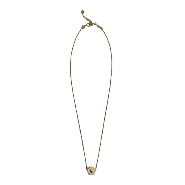 TORY BURCH(トリーバーチ) キラ エナメル ペンダント ゴールド×アイボリー レディース 表記無 【中古】【ブランド古着バズストア】