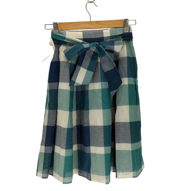 BLUE LABEL CRESTBRIDGE(ブルーレーベルクレストブリッジ) チェック柄ベルテッドフレアスカート レディース JPN：34 【中古】【ブランド古着バズストア】