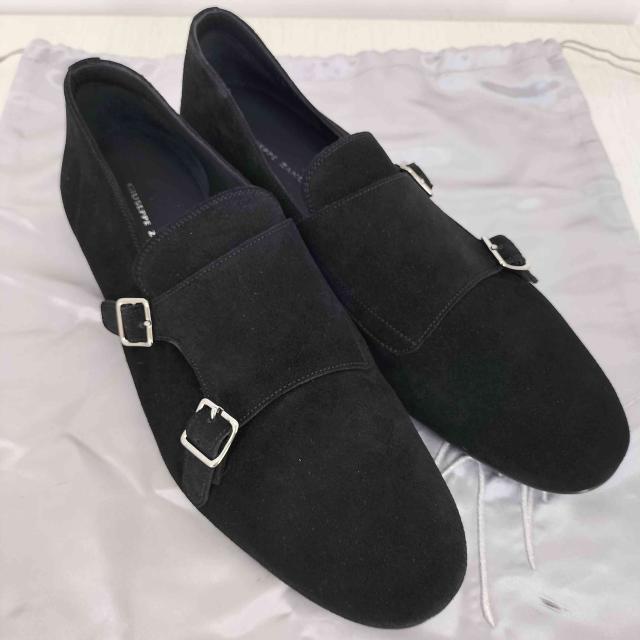 GIUSEPPE ZANOTTI(ジュゼッペザノッティ) イタリア製 スエード ダブルモンクストラップ ドレスシューズ メンズ  43 1/2【中古】【ブランド古着バズストア】 GIUSEPPE ZANOTTI(ジュゼッペザノッティ) イタリア製 スエード ダブル