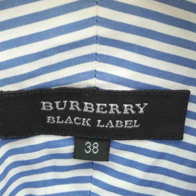 BURBERRY BLACK LABEL(バーバリーブラックレーベル) 襟袖切替 ロゴ刺繍