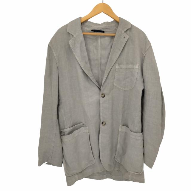 Zegna sport(ゼニアスポーツ) 90-2000S ルーマニア製 リネン 2B テーラードジャケット メンズ import：L 【中古】【ブランド古着バズストア】