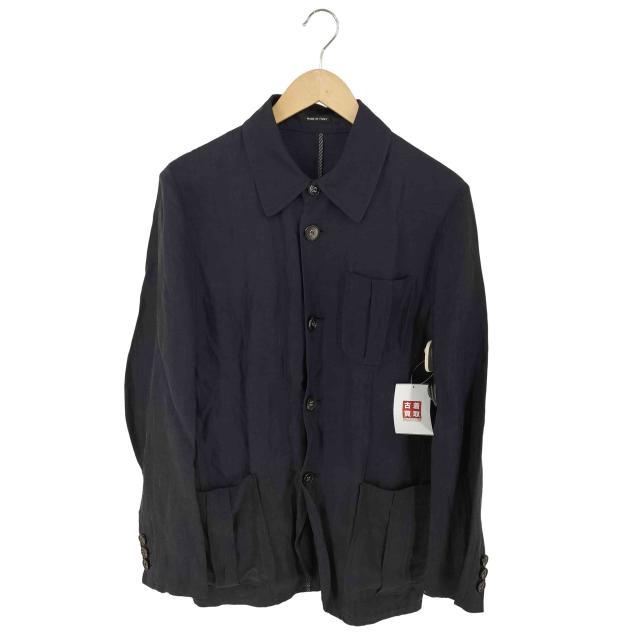 Giorgio Armani(ジョルジオアルマーニ) イタリア製 リネン混 カバーオールジャケット 黒タグ メンズ 表記無 【中古】【ブランド古着バズストア】の通販は 7,845円