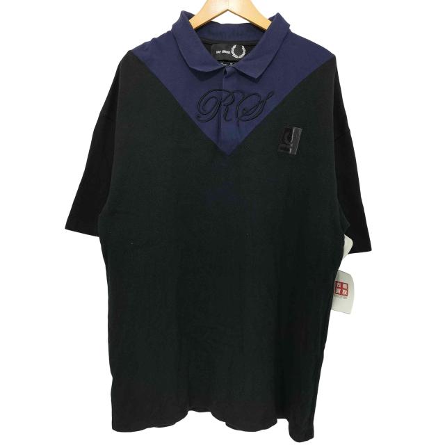 RAF SIMONS(ラフシモンズ) 刺繍デザイン鹿の子ポロシャツ メンズ  42【中古】【ブランド古着バズストア】の通販は