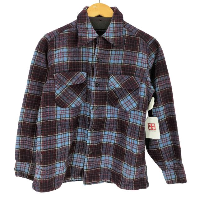 PENDLETON(ペンドルトン) 70s USA製 ウールオープンカラーシャツ メンズ  M【中古】【ブランド古着バズストア】