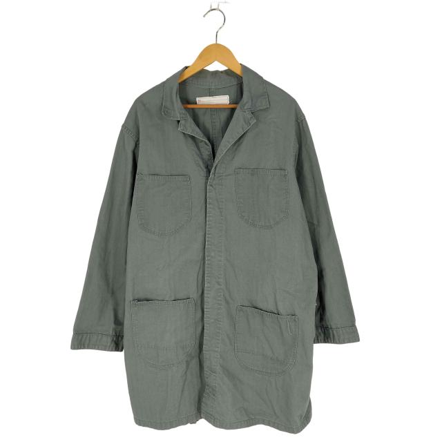 USED古着(ユーズドフルギ) {{DETROIT OVERALL MFG. CO.}} USA製 ヘリンボーンツイル スナップボタン ショップコート メンズ EUR：46 【中古】【ブランド古着バズストア】
