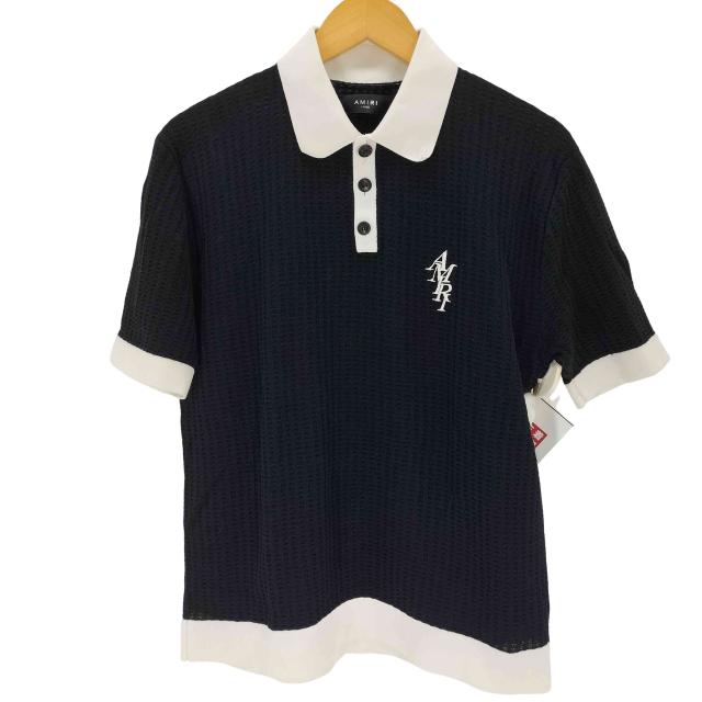 AMIRI(アミリ) Waffle stitch Polo ワッフル ステッチ ポロ メンズ UK 40【中古】【ブランド古着バズストア】